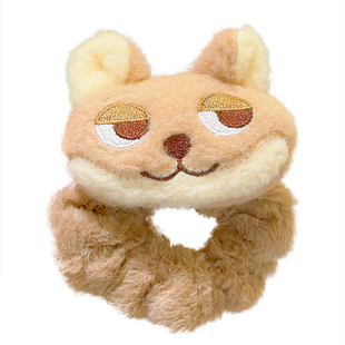 儿童可爱毛绒小狐狸兔子朱迪发圈女童扎高马尾皮筋发绳不伤发头绳