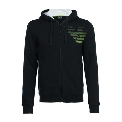 Armani/阿玛尼EA7系列新款男士连帽开衫鹰标加绒运动卫衣6GPM20