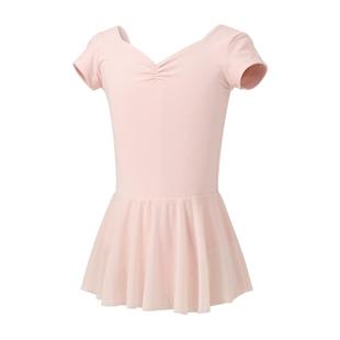 众爱舞苑体操服儿童舞蹈练功服芭蕾体服短袖连体服女童考级舞蹈服