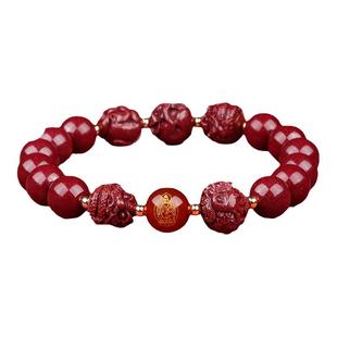 普陀山2026马年本命年朱砂手串正品官方三合六合手链男女款转运珠