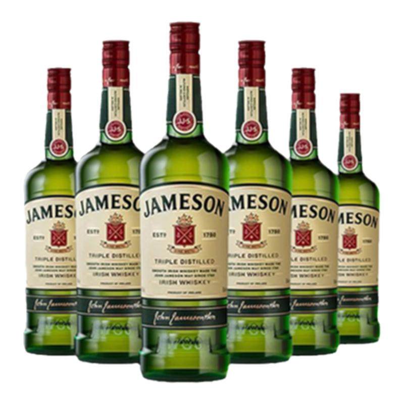 Jameson尊美醇爱尔兰威士忌500ml*6支装进口洋酒调酒官方旗舰店