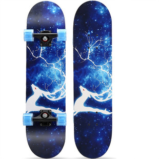 四轮滑板初学者儿童男孩3-6一12岁以上8平板成人大童10专业滑板车