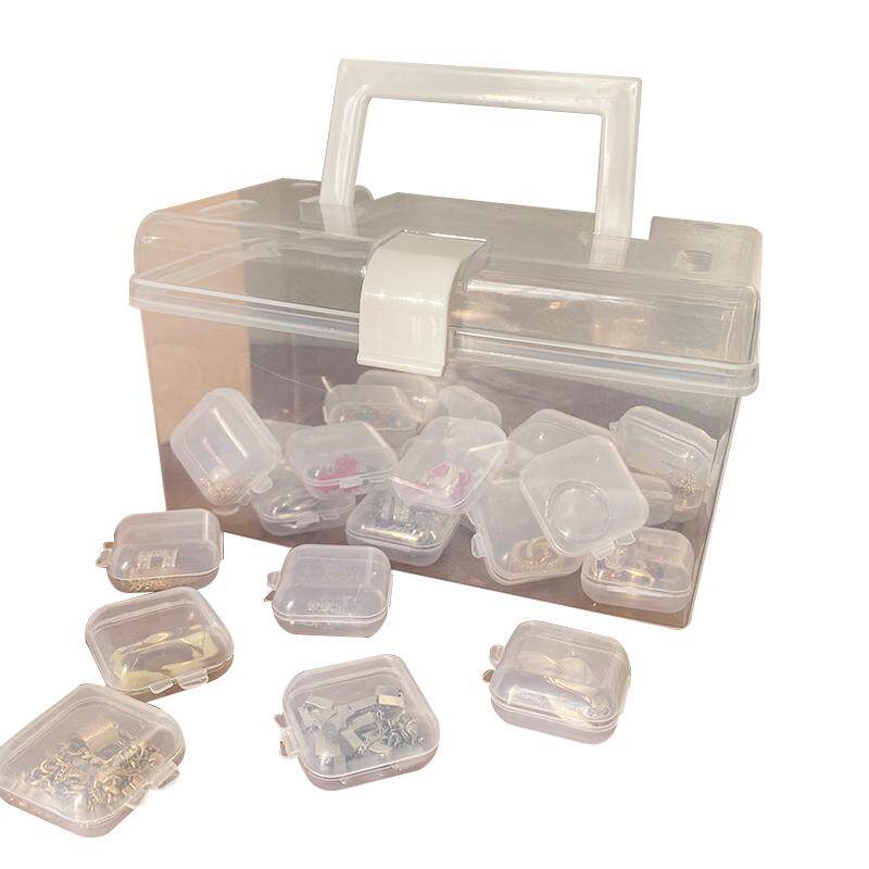 PVC防氧化透明塑料收纳盒便携大容量防尘盒子项链耳饰整理首饰盒