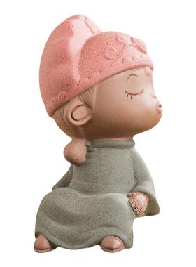 紫砂禅意茶宠摆件创意家居情侣礼物博古架装饰陶瓷桌面工艺品摆设