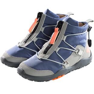 pineapple新款儿童高帮保暖靴子男女童软底防滑加绒运动鞋赤足鞋