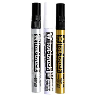 官方旗舰店 日本sakura樱花油漆笔金色签字笔白色记号笔银色美术高光笔补漆笔马克笔签名笔签到专用进口文具