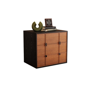 意美诗欧式复古纯实木卡门柜中古风家用模块组合柜斗柜落地电视柜