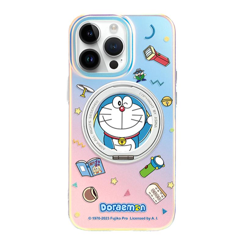 ANGYING × 叮当猫百宝箱适用iphone17promax手机壳新款苹果16磁吸保护套14支点Lo5高级感13带支架创意15por