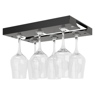 红酒杯架倒挂免打孔酒柜吊柜下挂悬挂红酒杯挂架高脚杯收纳置物架