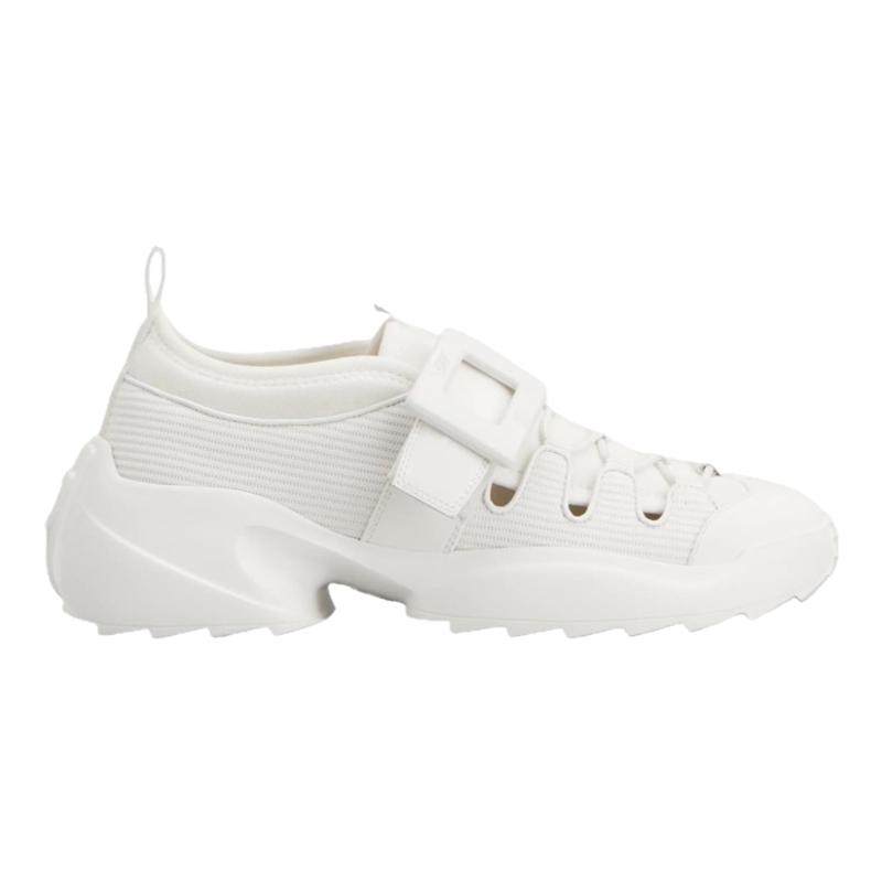 RogerVivier/罗杰维维亚女士运动休闲鞋网布皮革漆面搭扣新款