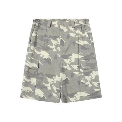 美式工装迷彩短裤男女夏季