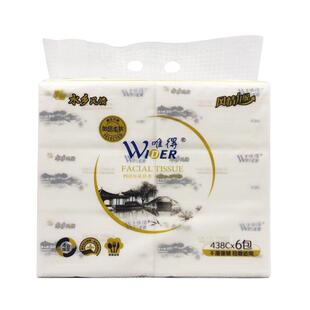 唯得水乡风情408张6包2提4层438C家庭装抽纸家面巾纸婴儿纸巾包邮