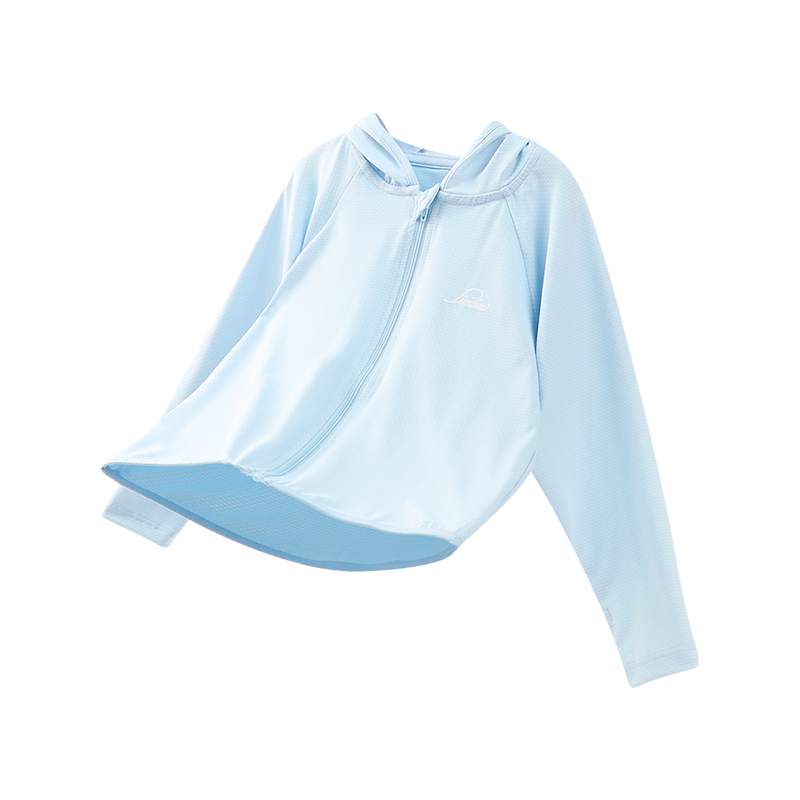 婴儿连帽防晒衣薄款凉感弹力遮阳上衣宝宝皮肤衣空调服可爱外套