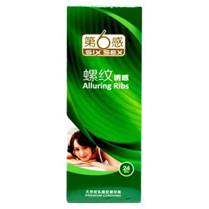 第6感 螺纹诱惑24只装避孕套柠檬香男用安全套成人性用品byt