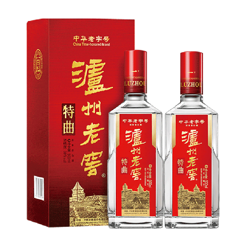 泸州老窖52度500ml*2瓶高度白酒