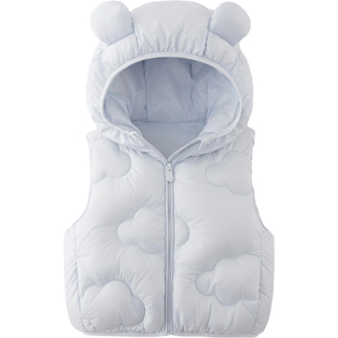 [无氟防泼水]马克珍妮女童小熊耳朵羽绒服马甲宝宝冬装新款551773