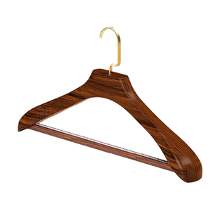 实木衣架宽肩家用西装挂衣服架无痕木质衣挂大衣皮草专用防滑轻奢