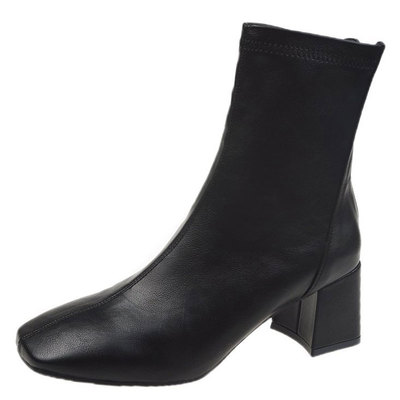 英伦风短靴子粗跟显瘦百搭马丁靴