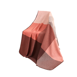 上海故事简约格纹色织100纯羊毛盖毯多功能披肩沙发午睡毯礼盒装