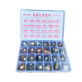 地质队亲采24种金属矿物金属矿石标本中小学地理地质科普教学仪器