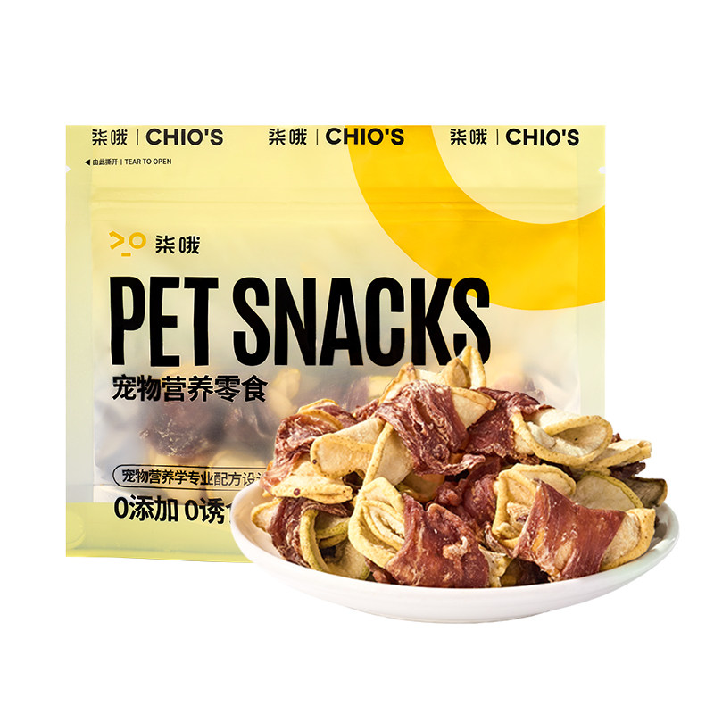 柒哦狗狗零食鸭肉缠雪梨宠物狗零食训练奖励红薯鸭肉干果蔬犬磨牙