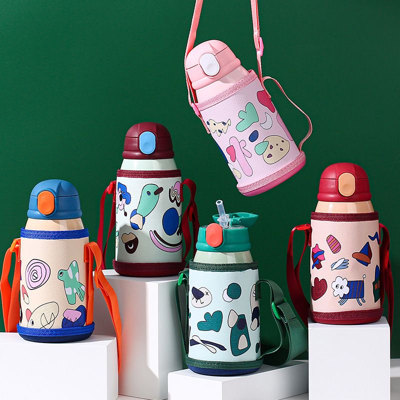 儿童保温杯316不锈钢男孩女孩大容量水杯吸管水壶学生杯密封礼盒