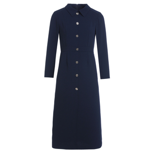 法式长袖衬衫连衣裙女春秋2026新款高端配风衣长裙气质收腰衬衣裙