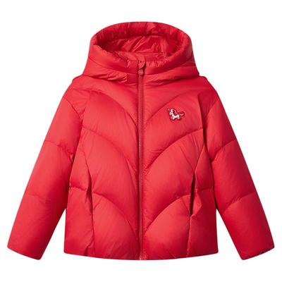 波司登女小童卡通连帽短款羽绒服