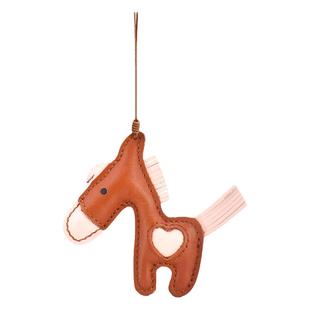 真皮 好运小马~ ins真皮汽车钥匙扣头层牛皮包挂件桃心马车挂饰