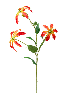 米子家居火焰百合仿真花