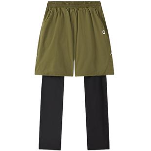 【运动系列】男童春季新品中大童假两件打底裤撞色篮球跑步裤子