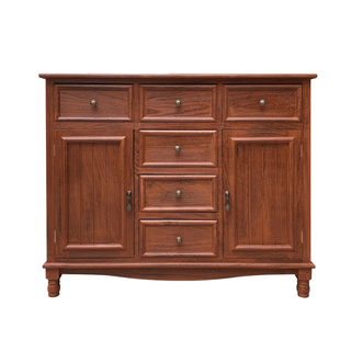 斗柜餐边柜实木美式家用收纳储物柜玄关客厅靠墙五斗小柜子抽屉柜