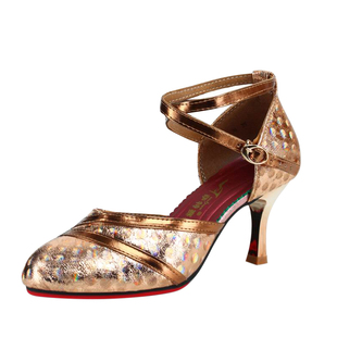 新款拉丁舞鞋女成人软底外穿交谊舞鞋银色跳广场舞的鞋子舞蹈凉鞋