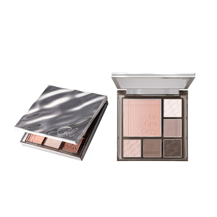 CZEL绔姿眼影盘正品灰色粉色高光修容腮红一体盘平价日常淡妆哑光