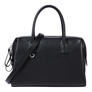 DISSONA迪桑娜女包 简绎波士顿包大容量手提单肩包植鞣牛皮斜挎包