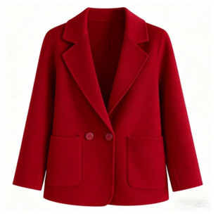 小个子双面羊绒大衣大码秋冬妈妈高端风衣洋气修身西装羊毛呢外套