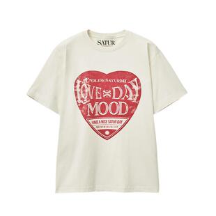 【自营】SATUR ARCHIVESATUR ARCHIVE2025夏复古爱心情侣短袖T恤