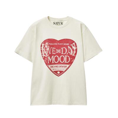 【自营】SATUR ARCHIVESATUR ARCHIVE2025夏复古爱心情侣短袖T恤