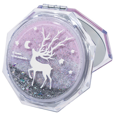 韩国时尚流沙镜创意双面镜梳妆镜