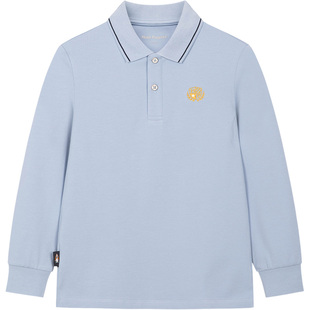 暇步士童装男童休闲polo衫大童春秋新品宝宝宽松儿童运动长袖T恤