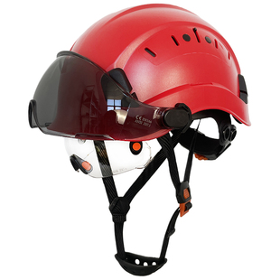 新款护目防砸工地盔安全帽双层护目镜日夜防护头盔印字定制logo