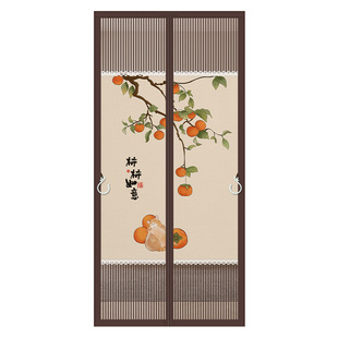 防蚊虫门帘夏季遮挡魔术贴强磁吸隔断帘卧室磁铁免打孔入户门纱帘