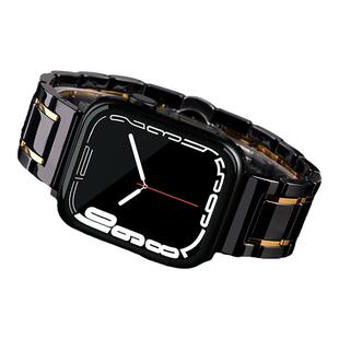 适用applewatch苹果手表s11/10表带iWatch7陶瓷链式s9磨砂ultra个性s7创意女款s6高级感s5男士夏秋季s8非原装