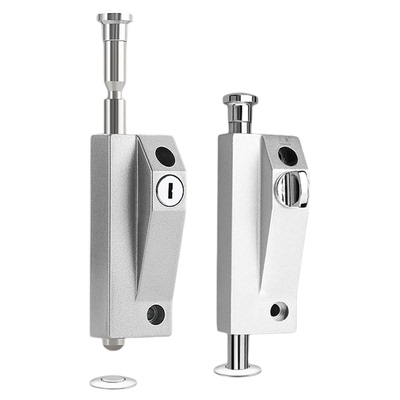 旋转门锁木门明装地锁地弹门插销锁有框门弹簧地插销铁门地锁