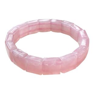 天然桃花粉晶手排马达加斯加粉水晶手环 女款男甜美时尚饰品礼物
