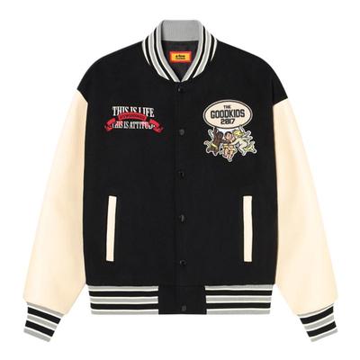 AFGK潮牌天使刺绣贴皮棒球服