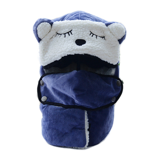 帽子女秋冬季电动车骑车防风帽挡风雷锋帽护耳保暖棉帽男百搭可爱