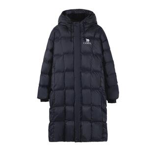 骆驼羽绒服女款中长款2026冬季户外防风防泼水保暖面包服外套