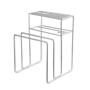 304不锈钢菜刀架家用一体砧板收纳架多功能刀具置物架菜板放置架