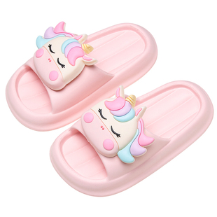 独角兽儿童拖鞋女童夏季宝宝凉拖鞋女宝可爱卡通女孩居家亲子凉拖